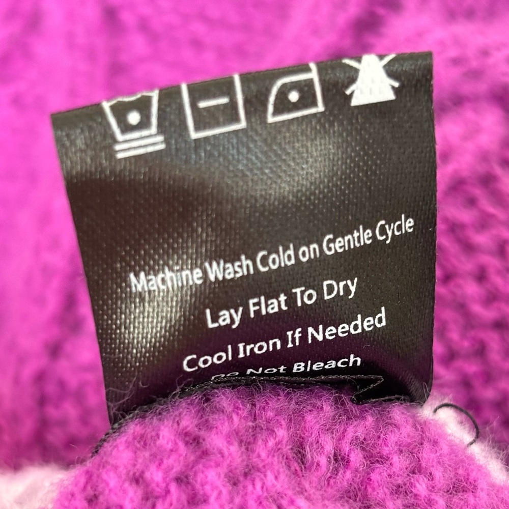 POL Women's Multicolor Purple Patchwork Crochet C… - image 11